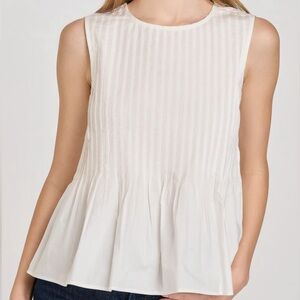 WORN ONCE | WAYF Gwen Sleeveless Pleated Peplum Top